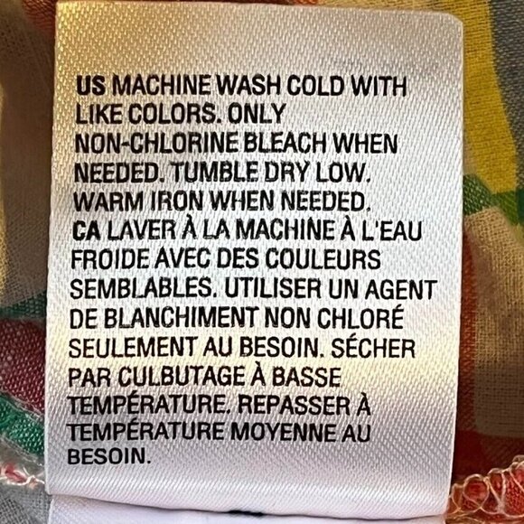 Style & Co Button Up Shirt Long Sleeve Plaid Lightweight Cotton Preppy Spring M - Picture 6 of 6